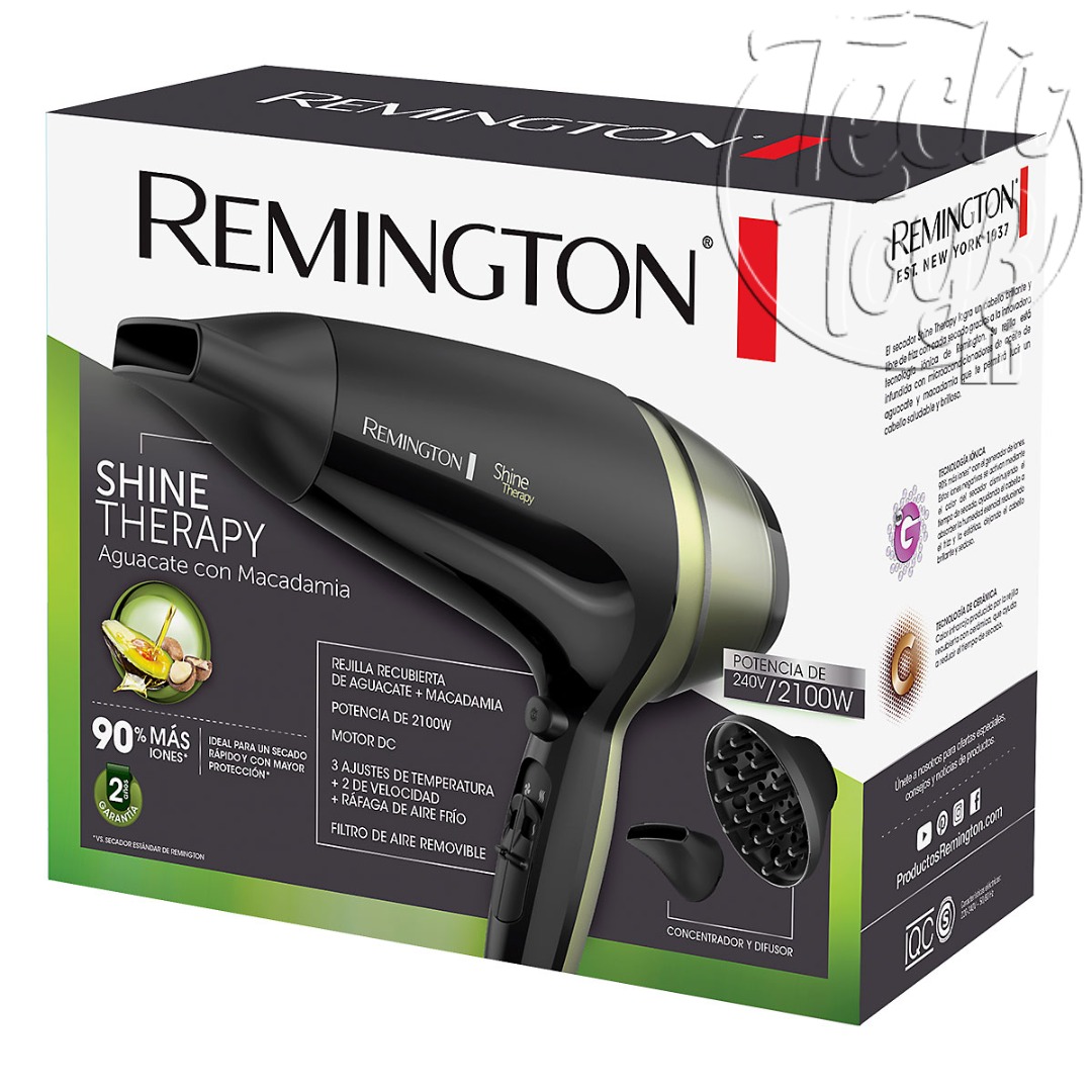 SECADOR CABELLO REMINGTON AGUACATE CON MACADAMIA SHINE THERAPY