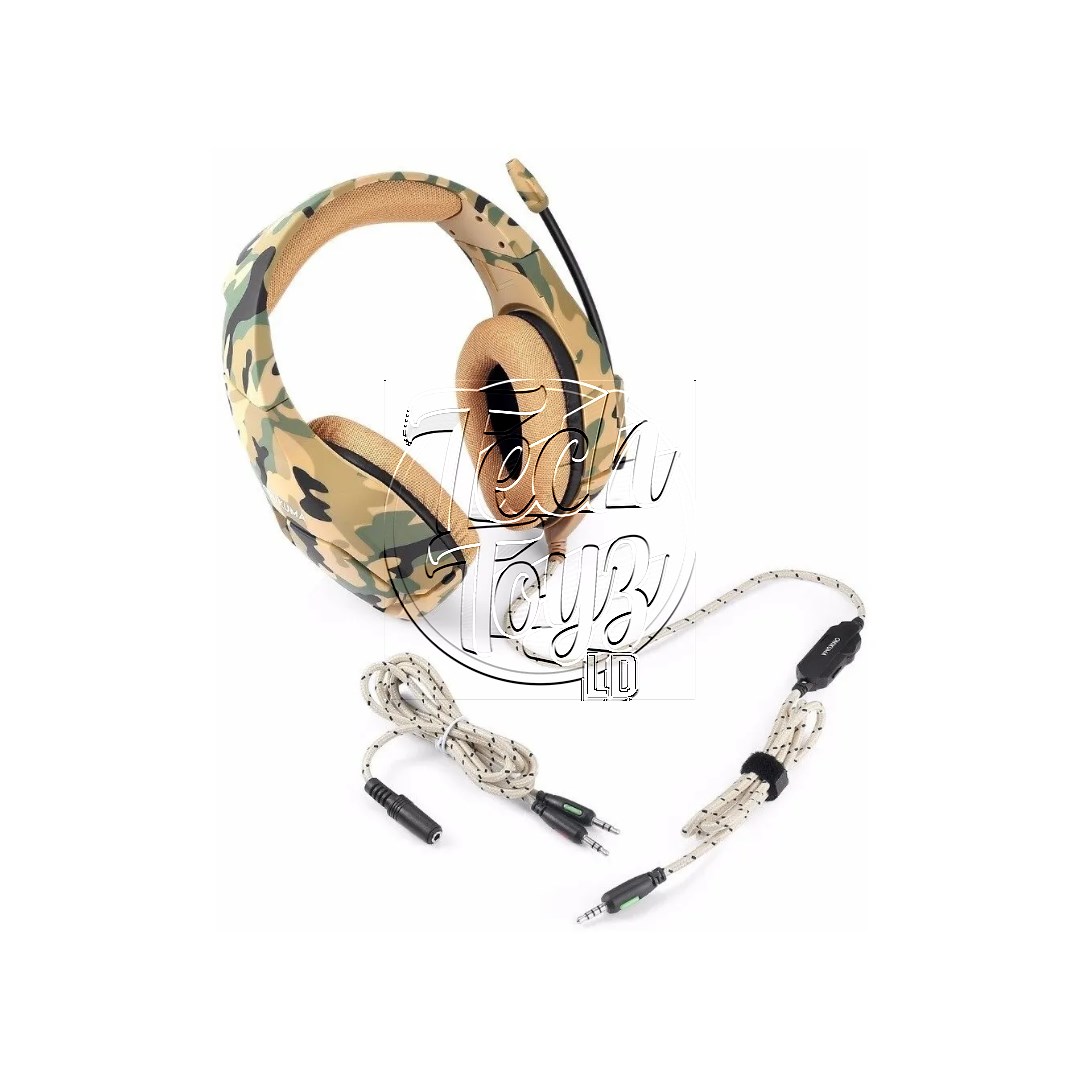 Audífonos Gamer Onikuma K1B Camuflada amarillo - Image 2