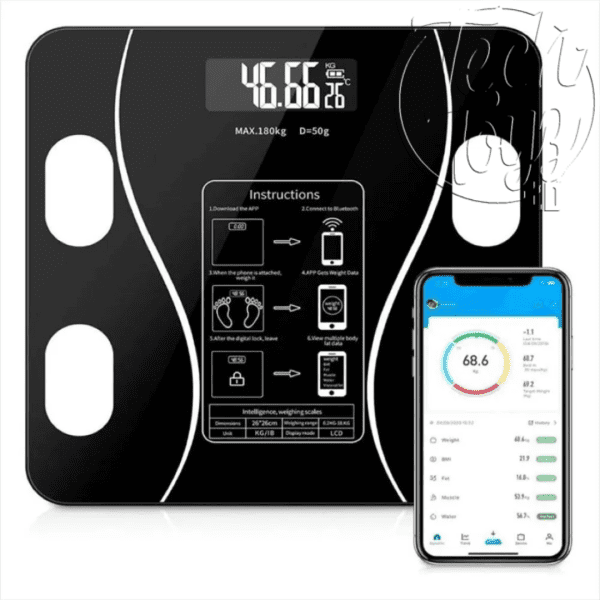LD1003 BASCULA INTELIGENTE PESA BLUTOOTH VIDRIO TEMPLADO DIGITAL APP