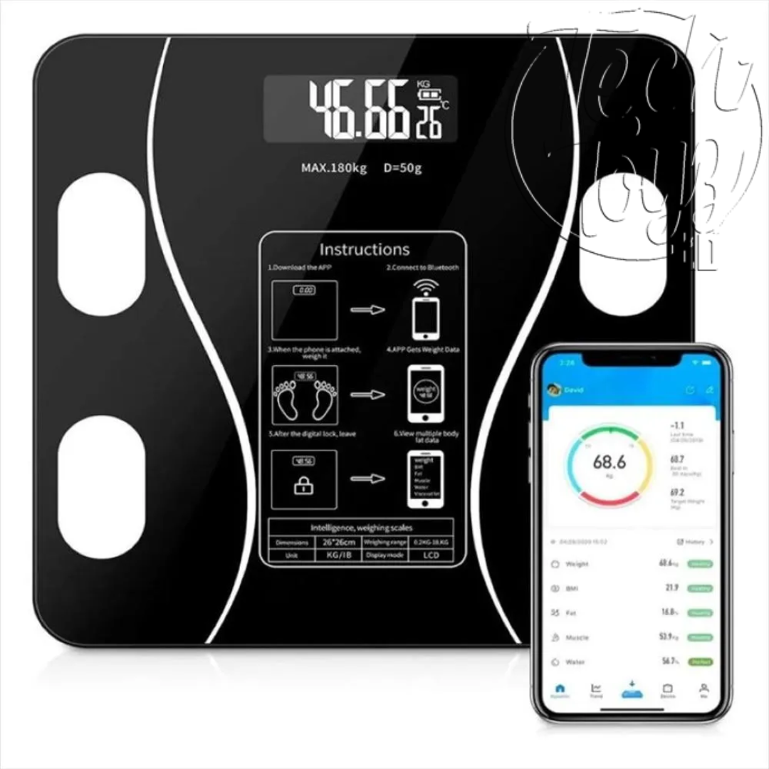 LD1003 BASCULA INTELIGENTE PESA BLUTOOTH VIDRIO TEMPLADO DIGITAL APP