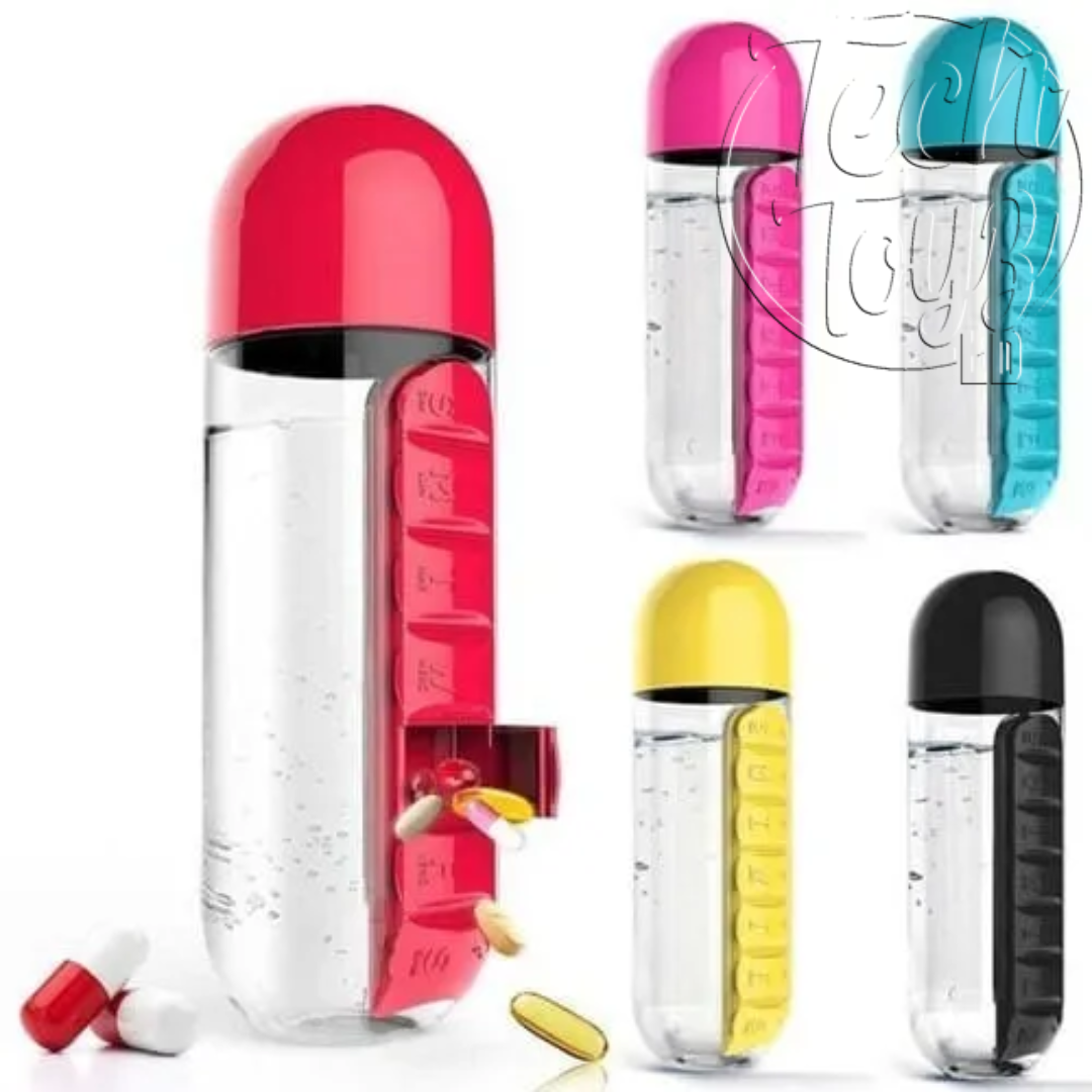 LD1012 BOTILITO TERMO CON PASTILLERO SEMANAL PORTATIL